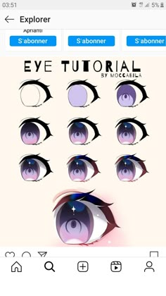 an app showing how to draw eyes