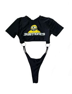 Made to Order Nylon Subtronics inspired O-ring bodysuit. So many ways to style it! Wear it alone, pair it with some cargo pants, wear it with a skirt, etc! Please message me with any questions. Rave Bodysuit For Music Festival, Black Rave Top For Cosplay, Black Rave Style Top For Cosplay, Subtronics Cyclops, Rave Bodysuit, Outfit Rave, Rave Accessories, Fashion Moodboard, Rave Outfit