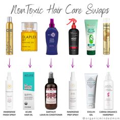 Nontoxic haircare swaps - there are tons of chemicals in haircare, and most of us use more than one haircare product everyday, increasing our exposure to toxins by a lot! There are better nontoxic haircare brands out there - swap to these brands today! Non Toxic Self Care Products, Nontoxic Hair Products, Non Toxic Feminine Products, Non Toxic Hair Products, Non Toxic Swaps, Nontoxic Perfume, Non Toxic Shampoo And Conditioner, Non Toxic Shampoo, All Natural Shampoo