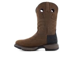 Genuine Crazy Horse Leather, Pull on entry, Steel toe, Removable insole, Rubber, slip resistant outsole, Met Guard | Men's Frye Supply Met Guard Western Safety-Crafted Boot Work Boot in Brown/Black Size 7.5 Wide Leather Boots With Secure Fit And Round Toe, Leather Boots With Round Toe And Secure Fit, Leather Boots With Slip-resistant Secure Fit, Rugged Slip-on Slip-resistant Boots, Western Moc Toe Slip-resistant Boots, Leather Boots With Reinforced Toe And Secure Fit, Western Style Moc Toe Slip-resistant Boots, Western Brown Slip-resistant Boots, Leather Boots With Reinforced Toe For Secure Fit