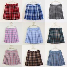 Plus Size Harajuku Kawaii Fashion Pastel Plaid Pleated Tennis Skirt (13 Colors) Harajuku Style Fitted Mini Skirt For School, Harajuku Mini Skirt For School, Harajuku Style Mini Skirt For School, Harajuku Style Fitted Skort For School, Harajuku Style Summer School Skort, Harajuku Black Skort For School, Harajuku Style Black Skort For School, Harajuku Style Cotton Pleated Skirt, School Uniform Plaid Skort