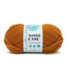 wool ease thick or quick yarn in orange