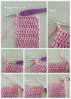 instructions to crochet the stitches in this photo