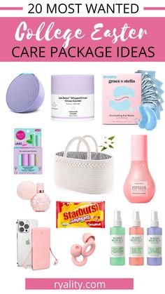 the top 20 most wanted college easter care package ideas for girls and boys in pink