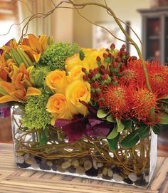 Fall Collection 2021P Thanksgiving Floral Arrangements, Rectangular Vase, Thanksgiving Floral, Fall Flower Arrangements, Diy Arrangements, Creative Flower Arrangements, Fall Arrangements, Modern Flower Arrangements, Thanksgiving Centerpieces