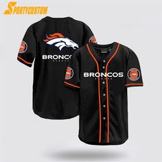 Denver Broncos Nfl Baseball Jersey For Hot Fans is a unique jersey designed for NFL and baseball fans. It is made of high-quality, breathable, and comfortable material. The design features a stylish collar that exudes a sporty look. The NFL logo and team name add a touch of professionalism. This product is suitable for cheering, [...] Black Baseball Jersey For Sports Fans With Letter Print, Black Sports Fan Baseball Jersey With Letter Print, Black Baseball Jersey With Collar For Fans, Black Sporty Baseball Jersey Fan Gear, Black Sporty Baseball Jersey For Fans, Fan Apparel Black Baseball Jersey, Black Baseball Jersey For Fan Gear, Casual Black Baseball Jersey For Fans, Jersey With Team Logo And Baseball Collar