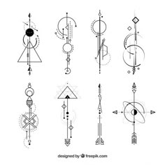 different types of arrows and shapes