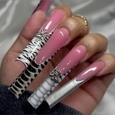 Pink Square Long Nails, Square Long Nails, Mobile Nail Technician, Freestyle Nails, Fye Nails, Blooming Gel, Mobile Nails, Long Square Nails