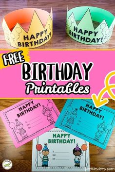 Birthday Crown, Certificate, Chart - PreKinders Happy Birthday Certificate Printables, Birthday Chart Ideas, Birthday Crowns For Kids, Happy Birthday Certificate, Classroom Attendance, Happy Birthday Crown, Attendance Chart, Birthday Certificate, Birthday Chart