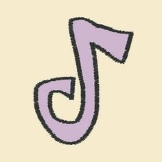 the letter j is drawn in black and purple