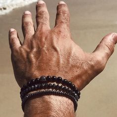 Sky above, sand below, peace within. Sexy, elegant and bold. Ultra Beauty, Mens Beaded Bracelets, Bead Charm Bracelet, Elastic Bracelet, Mens Jewelry Bracelet, Stone Bracelet, Accessories Bracelets, Bracelet Set, Bracelets For Men