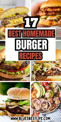 A collection of burger recipes Burger Sliders Recipes, Best Homemade Burgers, Homemade Burger Recipe, Tea Sandwiches Recipes, Cheap Dinner Recipes, Burger Sliders, Homemade Burgers, Ground Beef Recipes Easy, Dinner With Ground Beef