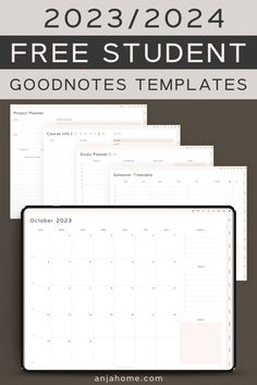 aesthetic free Goodnotes templates students Free Goodnotes Templates, College Life Aesthetic, Study Planner Printable Free, School Planner Template, Student Planner Printable