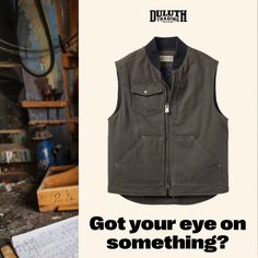 The Superior Insulated Work Vest from Duluth Trading Company is as rugged, protective, pocket-packed and warmer than ever. Battles cold even better! Rugged Winter Vest For Outdoor Activities, Rugged Outdoor Winter Vest, Practical Outdoor Work Outerwear With Multiple Pockets, Durable Military Outerwear For Outdoor Work, Winter Utility Vest For Outdoor Work, Rugged Outdoor Vest With Pockets, Practical Adventure Outerwear With Pockets, Winter Adventure Vest With Pockets, Utility Cotton Outerwear For Adventure