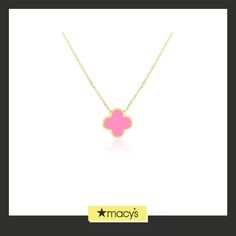 in stock Luxury Pink Necklace For Gift, Luxury Pink Pendant Necklace, Clover Necklace, Bubblegum Pink, Bubble Gum, Extra Large, Pick Up, In Store, Buy Online