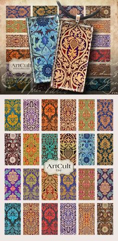 an assortment of different patterns and colors on the cover of a book with text that reads,