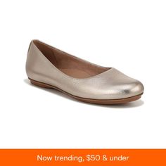 in stock Leather Supplies, Leather Industry, Icon Collection, 5 Inch Heels, Metallic Leather, Simple Style, Ballet Flats, Elegant Design, Pick Up