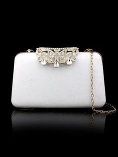 Bird in Bag – Elegant Sparkling Clutch Bag for Women’s Evening Events – Bird in Bag Elegant White Pouch Style Shoulder Bag, Elegant White Shoulder Bag Pouch, Silver Bag, Mini Box, Silver Bags, Bag Elegant, Box Bag, Bird In Bag, Mini Fashion