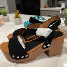 Db Dk Fashion! Size 6 Brand New Feel Free To Ask Any Questions! Casual Black Heels, Womens Shoes Wedges, Black And Tan, Cute Shoes, Black Fashion, Wedges, Fashion Shoes, Brand New, Women Shoes