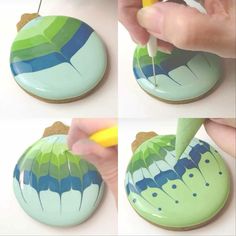 the process of painting an object with acrylic paint