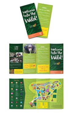 the brochure is designed to look like an animal park