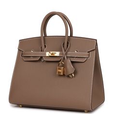 This Sellier Birkin is in Etoupe epsom leather with gold hardware and has contrast stitching, front flap, two straps with center toggle closure, clochette with lock and two keys, and double rolled handles. The interior is lined with Etoupe chevre and has one zip pocket with an Hermes engraved zipper pull and an open pocket on the opposite side. Collection: UOrigin: FranceCondition: Pristine; new or never worn (Plastic on hardware)Accompanied by: Hermes box, Hermes dustbag, clochette, lock, two k Sellier Birkin, Hermes Birkin Sellier, Birkin Sellier, Hermes Birkin Handbags, Hermes Box, Hermes Bags, Sierra Leone, Hermes Birkin, High Quality Leather