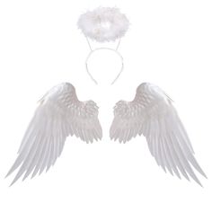 PRICES MAY VARY. 👼 ANGEL WINGS AND HALO HEADBAND: The angel wing and halo are handcrafted with high-quality original white real feather. Superb craftsmanship, pure white feathers, full and light, not falling, beautiful appearance. 👼 GREAT FOR COSTUME AND THEME PARTIES : White angel wings and halo ideal for girls in Angel Costume and theme parties, angel wings Halloween costume, Christmas pageant, school play, photo posing props or for dress up, attract other people’s eyes. 👼 EASY TO WEAR: Ela Angel Halo Headband, Angel Wings Halloween, Halo Halloween, Angel Wings And Halo, Wings And Halo, Angel Halo, Black Angel Wings, Feather Angel Wings, Christmas Pageant