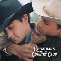 two men in hats hugging each other with the caption centrals over the country club