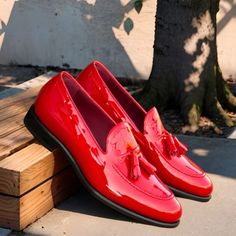 The Grand Ave. Loafer No. 3451 4 Mens Dress Loafers, Artistic Shoes, Patent Loafers, Gentleman Shoes, Custom Design Shoes, Leather Apron, Leather Loafer Shoes, Patent Leather Loafers, Moccasins Shoes