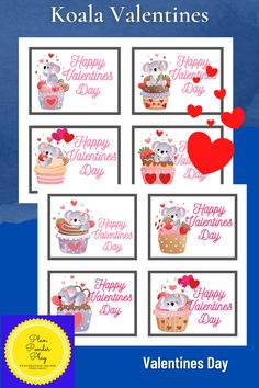 Celebrate Valentine's Day with these adorable printable cards featuring a charming koala theme! This pack includes 8 unique designs that are perfect for spreading love to friends and classmates. Each card is designed with care, featuring cute koalas in various Valentine's Day scenes. Simply print as many copies as you need, cut them out, and personalize them for a heartfelt touch. Ideal for school exchanges or sharing with loved ones, these cards add a delightful Australian twist to your Valentine's Day festivities! Koala Valentine, Cute Koalas, Challenge Group, School Party, School Parties, Cards For Friends, Valentine Cards, Party Card, Spread Love