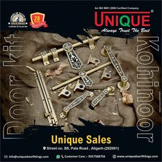 Unique Sales (Aligarh)
Contact: Mr. Yash Agrawal - +91 9557508756

For inquiry via WhatsApp click: https://bit.ly/9557508756

Email: info@uniquedoorfittings.com
Website: www.uniquedoorfittings.com Main Door Handle, Brass Door Hardware, Fitted Furniture