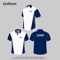 Vector sport uniform office simple | Premium Vector #Freepik #vector #polo-template #polo-shirt #polo-mockup #polo Uniform Tshirt Design Ideas, Uniform Shirt Design, Polo Design Ideas, Corporate Shirt Design, Corporate Uniform Design, Uniform Office, Polo Uniform