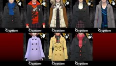 many different types of women's coats and jackets