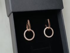 18K Gold Plated Earrings With Crystals, Medical Stainles Steel, Nickel Free, Crystals color - clear. Length: 24 mm Width: 14 mm Rose Gold Round Clip-on Earrings For Gift, Rose Gold Round Clip-on Earrings As Gift, Modern Hoop Earrings With Halo Design For Gift, Modern Halo Design Earrings For Gift, Modern Halo Design Earrings As Gift, Formal Round Rose Gold Clip-on Earrings, Small Hoop Earrings With Halo Design For Gift, Rose Gold Round Crystal Earrings For Pierced Ears, Rose Gold Round Crystal Earrings