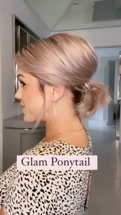 Ponytail On Short Hair, Wedding Hair Updo, Messy Bun For Short Hair, Short Hair Ponytail, Short Ponytail, Back Combing