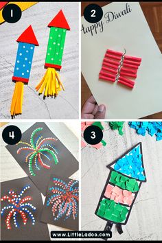 Firework Crafts for kids Diwali Art And Craft For Preschoolers, Diwali Art And Craft For Kids, Diwali Activities For Kindergarten, Diwali Projects For Kids, Diwali Paper Craft For Kids, Diwali Craft For Kindergarten, Diwali Activity For Preschool, Preschool Diwali Activities