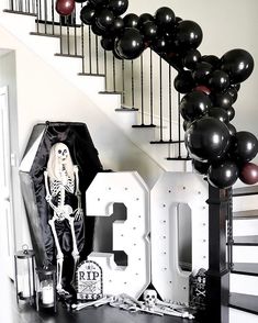 Rip Themed 30th Birthday, Rip To 30s Party, Flapper 30th Birthday, Halloween Themed 40th Birthday Party, 30th Birthday Party Ideas For Women Diy, Goodbye Twenties 30th Birthday