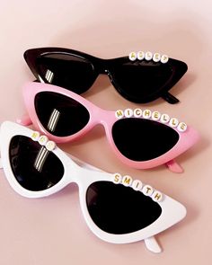 Cat Eye Sunglasses Bachelorette, Trendy White Sunglasses With Custom Name, Trendy Personalized Party Sunglasses, Sunglasses Bachelorette Party, Sunglasses Bride, Sunglasses Bachelorette, Bride Sunglasses, Bachelorette Sunglasses, Bachelorette Party Sunglasses