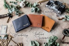 "This is the classiest leather wallet. The first child of my family of leather items. It's elegant and beautiful, every line in the design is meant to express smoothness and harmony. But also, it's the sturdiest wallet, ready for the years of a heavy duty service. ✦Function No matter if it's for \"only essentials\" or \"I carry all my cards\" type of guy. Leather just stretches obediently, and carries on. With 4 fully separate card slots, it's capable of holding 8-18 cards + cash. Maybe even mor Personalized Leather Wallet, Personalized Wallet, Wallet Gifts, Leather Wallet Mens, Monogram Styles, Simple Gifts, Personalized Leather, Monogram Initials, Leather Items