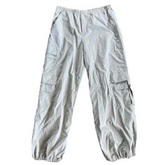 Brand New Perfect Condition, Waist Is Stretch And 24 Inches, Inseam 13 Inches (All Measurements Are Taken Flat And Are Approximate) Zara Casual Parachute Pants With Cargo Pockets, Zara Casual Cotton Parachute Pants, Casual Cotton Parachute Pants By Zara, Casual Zara Pants For Streetwear, Zara Relaxed Fit Bottoms For Streetwear, Casual Gray Zara Bottoms, Zara Casual Gray Bottoms, Zara Cargo Pants, Cargo Pants Color