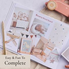 Baby journal from pregnancy Calendar Scrapbook, Packing Lists, Book Gift, Photo Diary