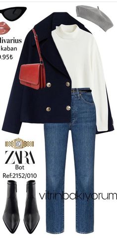 Blue Short Coat Outfit, Old Navy Fall 2023 Outfits, Navy Blazer Outfits For Women, Old Money Jeans Outfit, Old Money Jeans, Navy Blue Blazer Outfit Women, Navy Blue Jacket Outfit, Navy Blue Coat Outfit, Navy Blazer Outfit Women