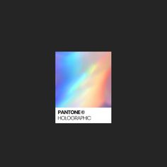 pantone's holographic logo on a black background