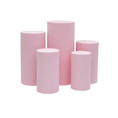 Spandex Pillar Covers for Metal Cylinder Pedestal Stands 5 pcs/set - Pink Cylinder Pedestal, Gold Sequin Table Runner, Pregnancy Ideas, Folding Chair Covers, Sequin Table Runner, Metal Cylinder, Dessert Table Decor, Sequin Table, Pedestal Stand