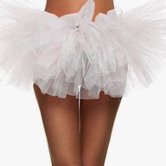 Halloween Plus Size Women's Classic 5 Layered Tulle Tutu Skirt Tutu White Soft, Satin Lined Waistband Feels Gentle Against Sensitive Skin Lightweight, Durably Made Tutu With Elastic Waistband Fits Most Adult Women Size: Approximately 10" In Length, Waistband Stretches Approximately 26" To 47" In Width Homemade Tutu, White Tutu Skirt, Halloween Costumes Plus Size, Blue Ballerina, Tutu Women, Tulle Mini Skirt, How To Make Tutu, Skirt Tutu, Tutu Party