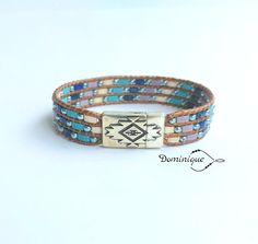 Bohemian Beaded Leather Wrap Bracelet, Bohemian Leather Bracelet With Beads, Bohemian Leather Wrap Bracelet For Festivals, Handmade Bohemian Leather Wrap Bracelet, Bohemian Leather Beaded Bracelets, Boho Chic Style, Beaded Wrap Bracelets, Boho Leather, Bracelet Boho