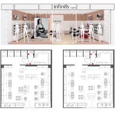 the floor plan for an office with two separate rooms and one room on each side