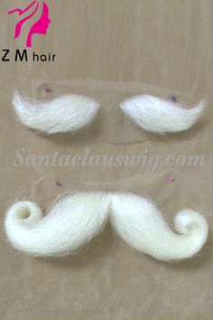 three white moustaches on top of each other