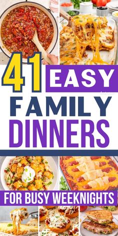 These easy family dinners are so TASTY! Now I have some easy dinners to make for my kids and family to make my weeknights stress-free!! If you're a busy mom, you need these amazing family dinner ideas, they're the BEST!! 2 Day Dinner Ideas, Dinner Recipes For 4 Adults, Work Week Dinner Ideas, Best Dinner Recipes For Family, Beef Family Dinner Ideas, Cheap Dinners For A Family Summer, Sports Nights Dinners, Quick And Easy Dinner Recipes Stovetop, Yummy Dinner Recipes Families