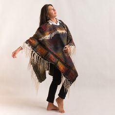 Felted clothing felt scarves and wraps. by FeltCraftStudioArt Artisan Poncho For Fall One Size, Artisan Poncho For Fall, Handmade Cape Poncho For Fall, Handmade Artisan Poncho For Fall, Handmade Fall Festival Cape, Artisan Shawl One Size For Fall, Plus Size Poncho, Poncho Blanket, Felted Clothing